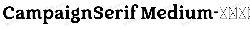 CampaignSerif Medium字体转换